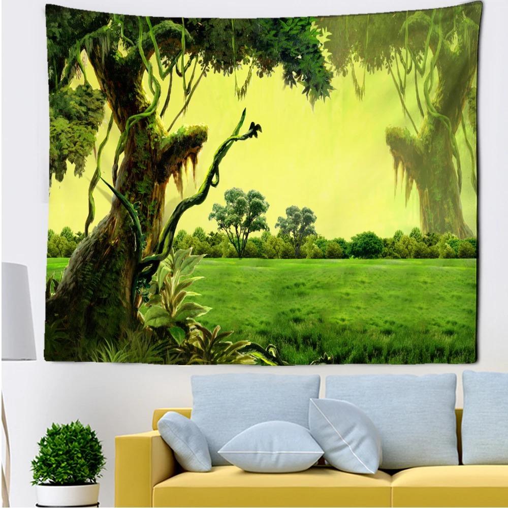 Тропический лесной пейзаж Модный домашний декор Гобелен Гостиная Спальня Гобелен 100x75cm
Тропический лесной пейзаж Модный домашний декор Гобелен Гостиная Спальня Гобелен 100x75cm