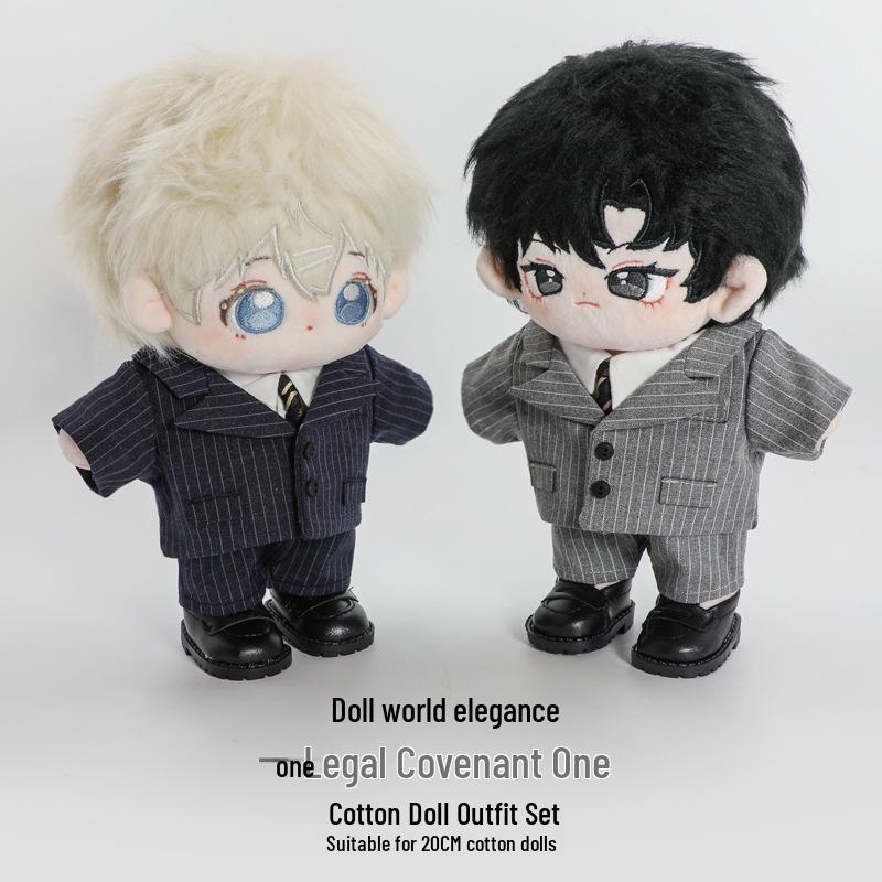 20cm Cotton Doll Fashion Uniform Set - Cute Labubu Doll Clothes Gray Modern Gentleman Doll Tie
20cm Cotton Doll Fashion Uniform Set - Cute Labubu Doll Clothes Gray Modern Gentleman Doll Tie