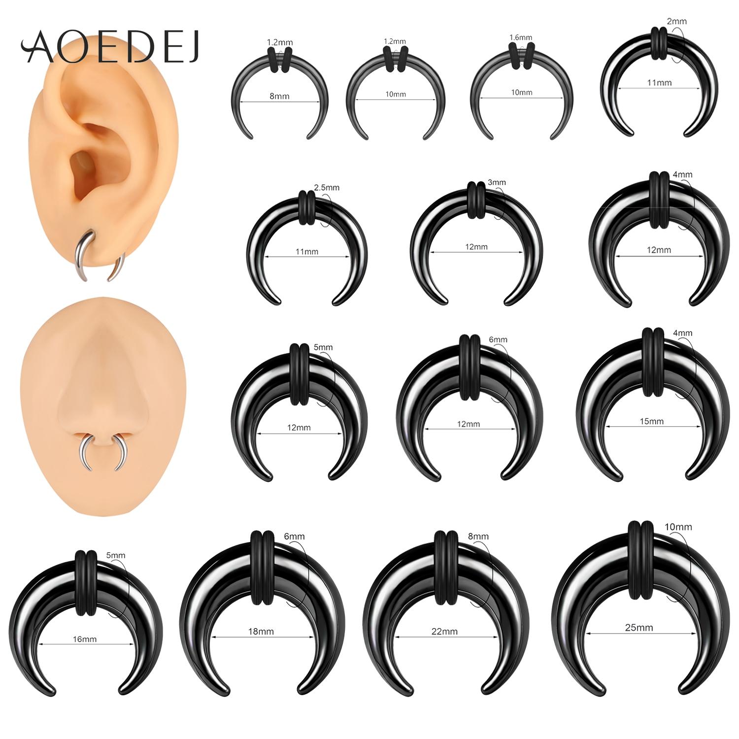 AOEDEJ 1 Piece Punk Stainless Steel Nose Ring 8-25mm Horseshoe Shape Septum Rings Nose Studs Earring Men Body Piercing Jewelry 6X12MM чорний
AOEDEJ 1 Piece Punk Stainless Steel Nose Ring 8-25mm Horseshoe Shape Septum Rings Nose Studs Earring Men Body Piercing Jewelry 6X12MM чорний