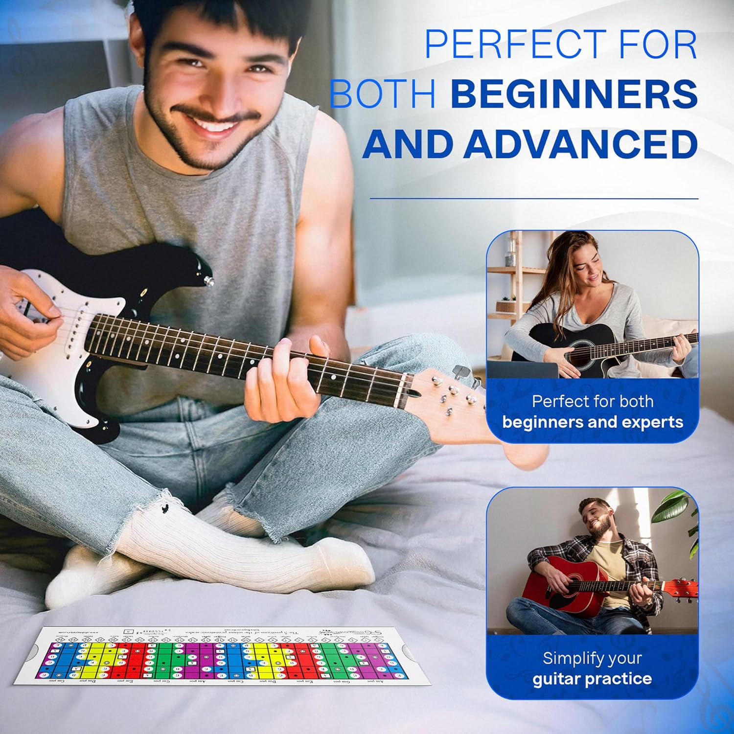 Sliding Ruler for Guitar™ – The Original Guitar Scale Chart for Pentatonic, Diatonic & Modes! Perfect Visual Learning Aid for All Skill Levels,
Sliding Ruler for Guitar™ – The Original Guitar Scale Chart for Pentatonic, Diatonic & Modes! Perfect Visual Learning Aid for All Skill Levels,