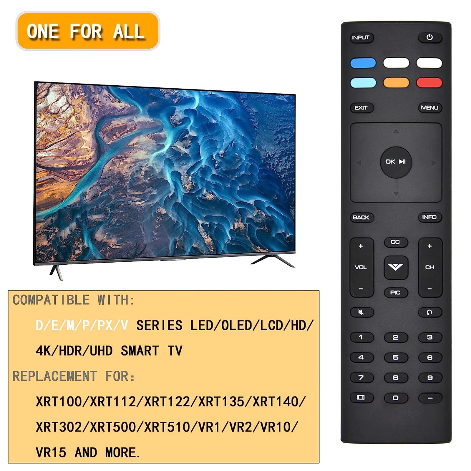 XRT136 Сменный пульт дистанционного управления для телевизора VIZIO D24fF1 D32fF1 D43fF1 D50fF1 P75E1 Простое управление
XRT136 Сменный пульт дистанционного управления для телевизора VIZIO D24fF1 D32fF1 D43fF1 D50fF1 P75E1 Простое управление