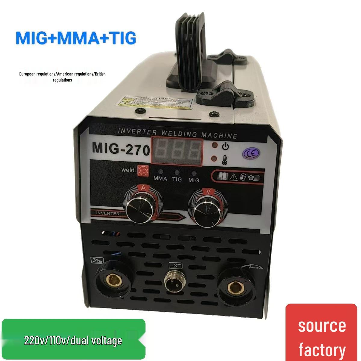 Kruger MIG270 Gasless MIG Welder: Multifunctional Household Dual Power 110V/220V Electric Welder MIG-270 220V Bare Machine
Kruger MIG270 Gasless MIG Welder: Multifunctional Household Dual Power 110V/220V Electric Welder MIG-270 220V Bare Machine