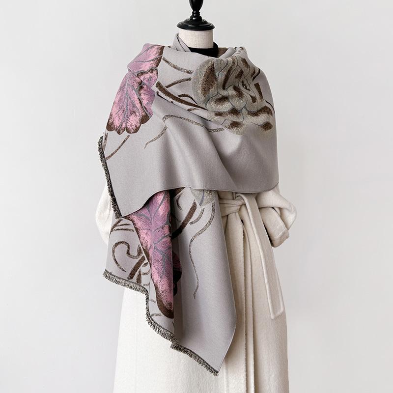 Design Lotus Two-Sided Thickened Pashmina Scarf Cashmere Short Beard Shawl Winter Keep Warm Female Bufanda Scarf
Design Lotus Two-Sided Thickened Pashmina Scarf Cashmere Short Beard Shawl Winter Keep Warm Female Bufanda Scarf
