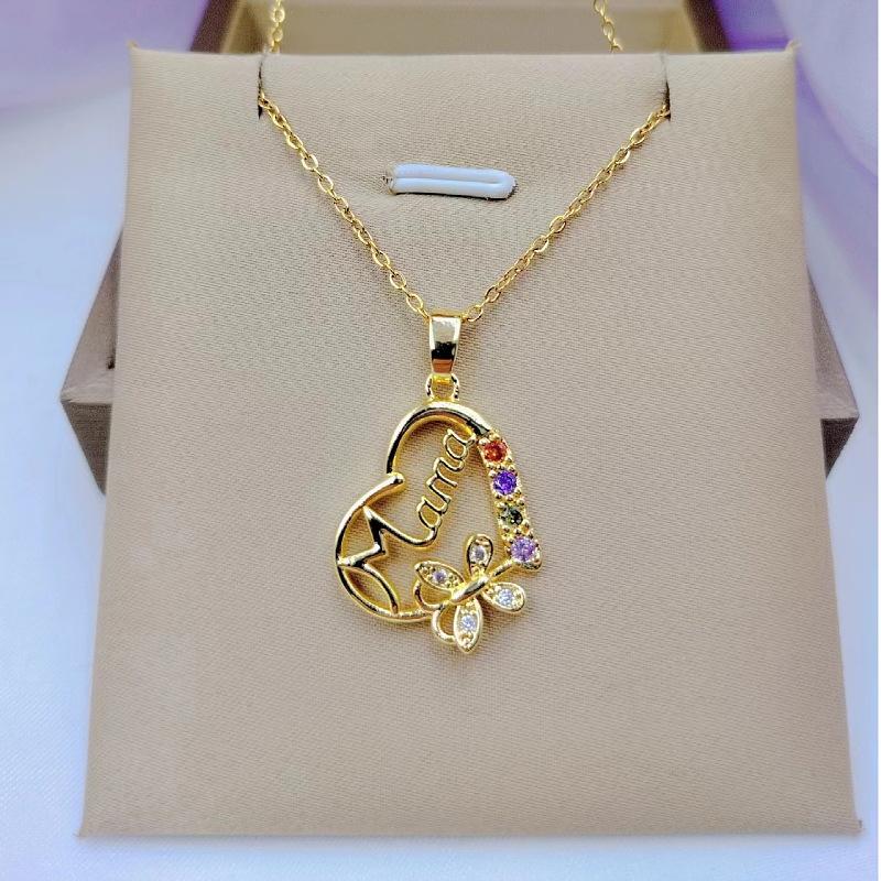 Multi-color Crystal Heart Mama Letter Pendant Necklace For Women Mom Butterfly Choker Stainless Steel Jewelry Mother s Day Gift
Multi-color Crystal Heart Mama Letter Pendant Necklace For Women Mom Butterfly Choker Stainless Steel Jewelry Mother s Day Gift
