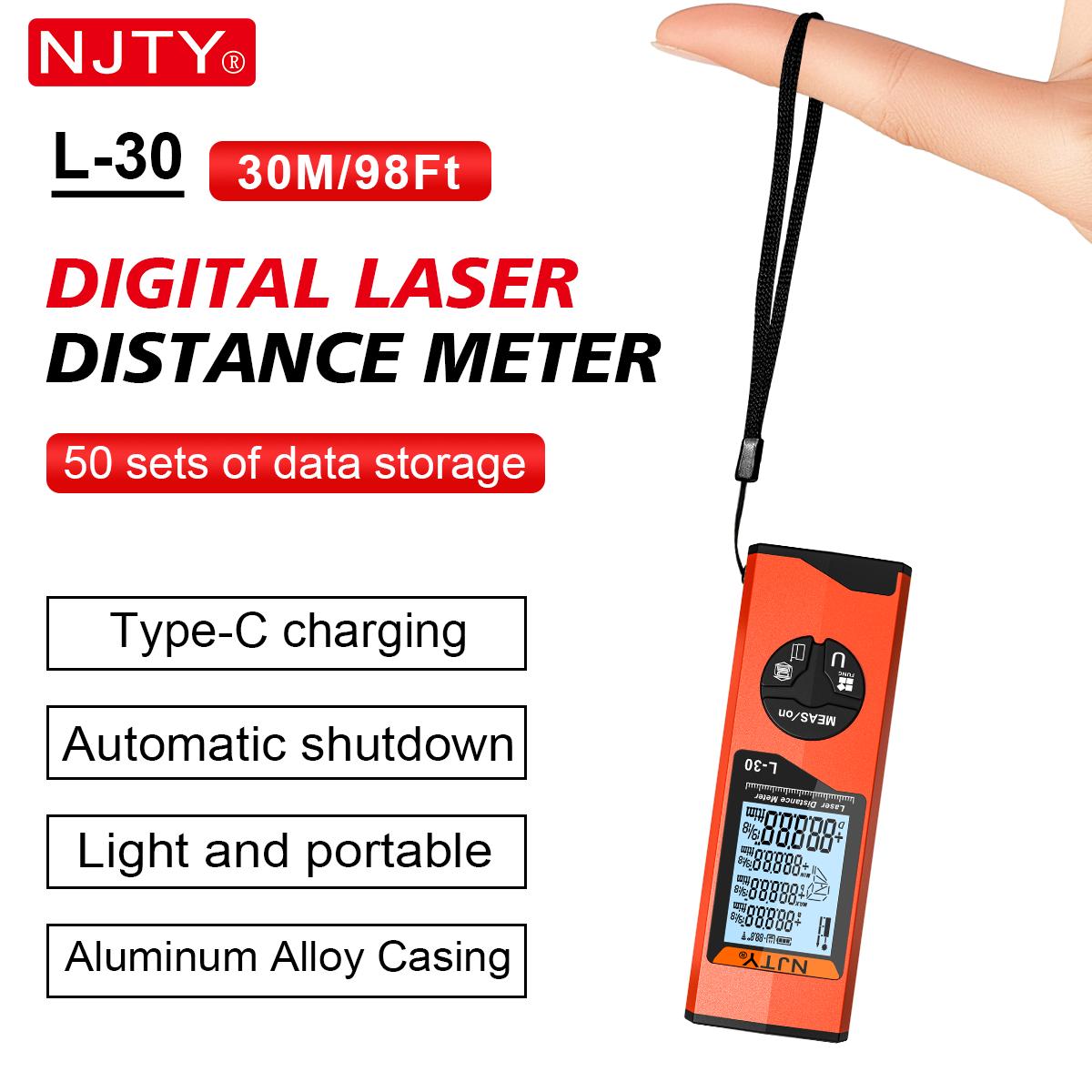 NJTY Laser Rangefinder Tape Measure 30m 50m Profesional Measuring Instrument Laser Distance Meter Trena Laser Metro Range Finder 30MNoBubble
NJTY Laser Rangefinder Tape Measure 30m 50m Profesional Measuring Instrument Laser Distance Meter Trena Laser Metro Range Finder 30MNoBubble