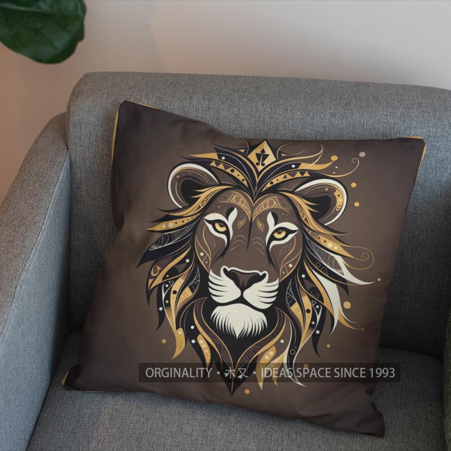 2D Stylish Lion Head Patterned Decorative Pattern Cushion Cover Suitable for Sofa Bedroom Car Pillow Cover 40x40cm
2D Stylish Lion Head Patterned Decorative Pattern Cushion Cover Suitable for Sofa Bedroom Car Pillow Cover 40x40cm
