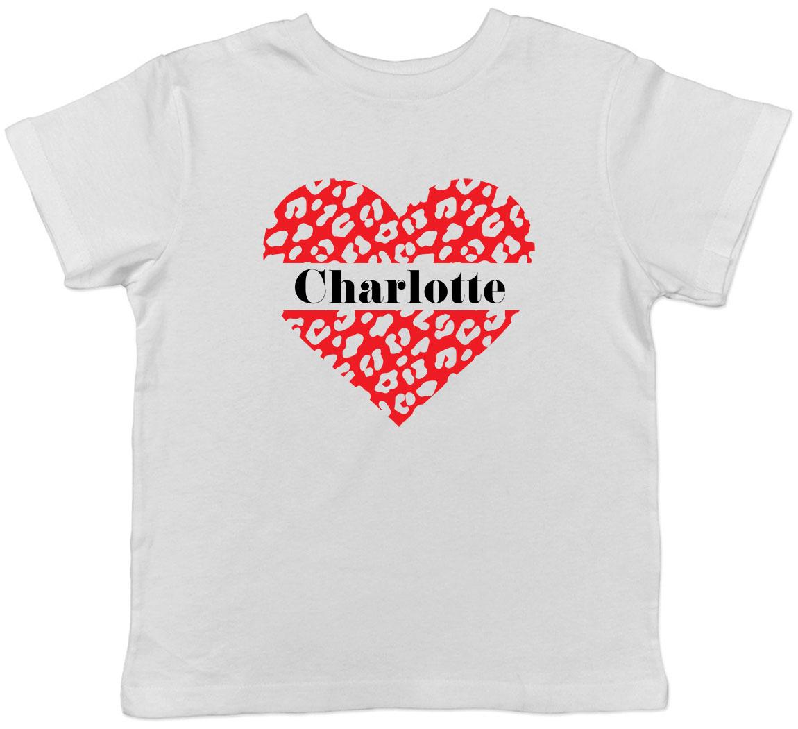 Personalised Lepord Print Red Heart with Black Text Childrens T-Shirt Boys Girls 120
Personalised Lepord Print Red Heart with Black Text Childrens T-Shirt Boys Girls 120