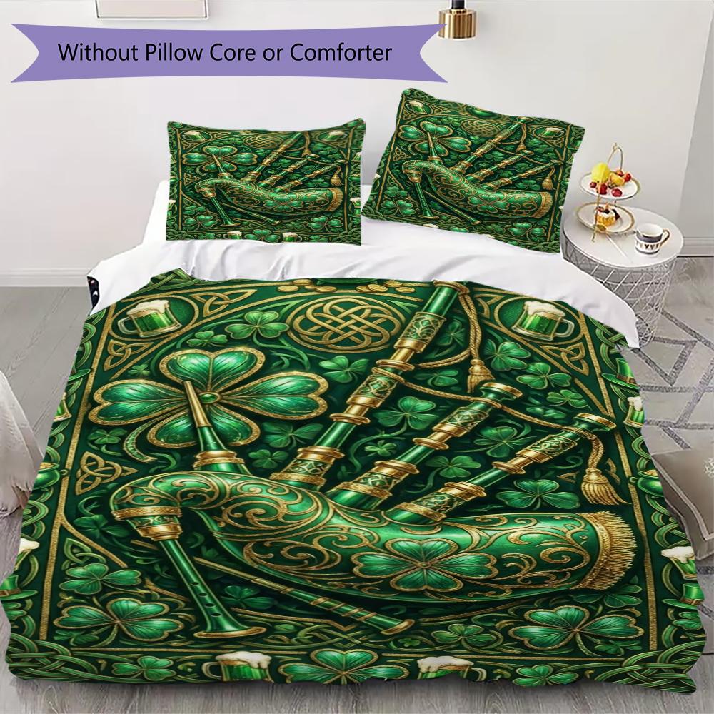 St.Patrick s Day Pattern Bedding uilt Set uilt Cover Pillowcase Home Decoration Birthday Gift (1 * duvet cover + 2 * pillowcase without core)85 135x200cm
St.Patrick s Day Pattern Bedding uilt Set uilt Cover Pillowcase Home Decoration Birthday Gift (1 * duvet cover + 2 * pillowcase without core)85 135x200cm