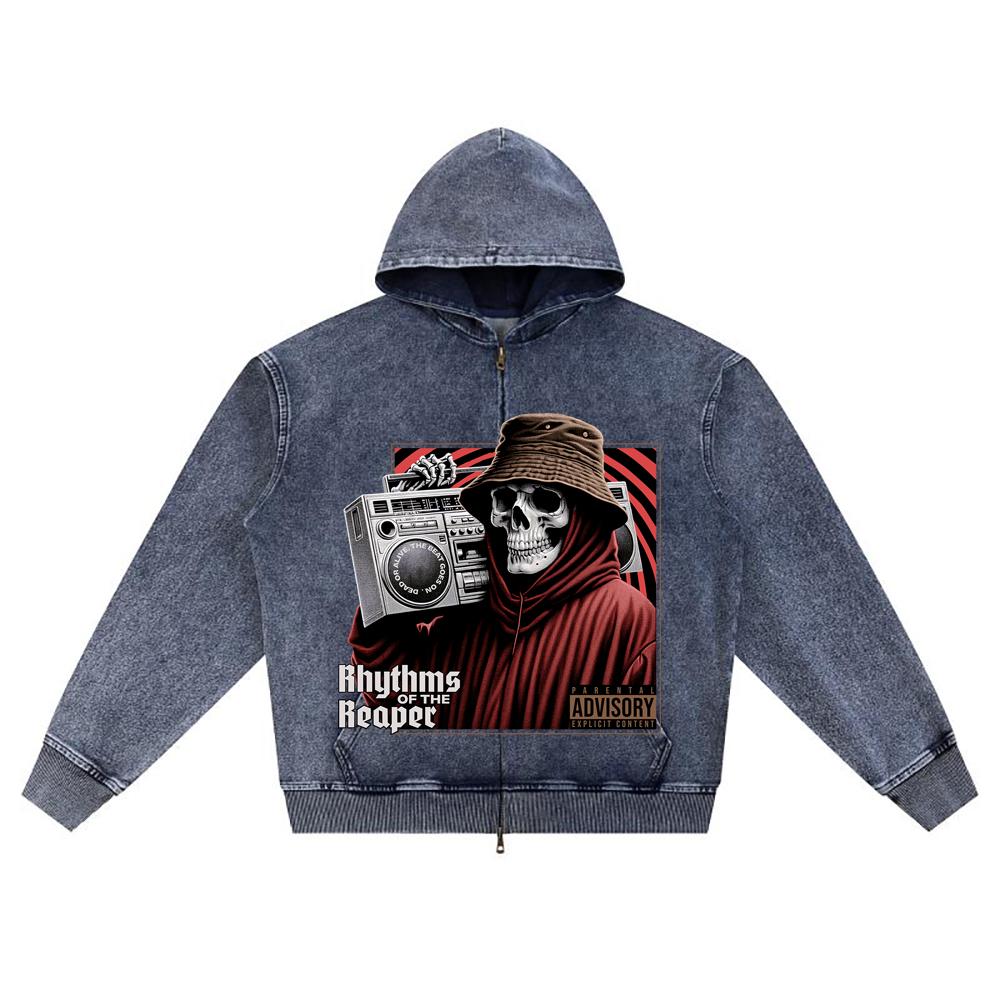DTG print Knitted Denim Zip-Up Hoodie Grim Reaper Graphic Brother Print Zipper Hoodies XL темно-синий
DTG print Knitted Denim Zip-Up Hoodie Grim Reaper Graphic Brother Print Zipper Hoodies XL темно-синий