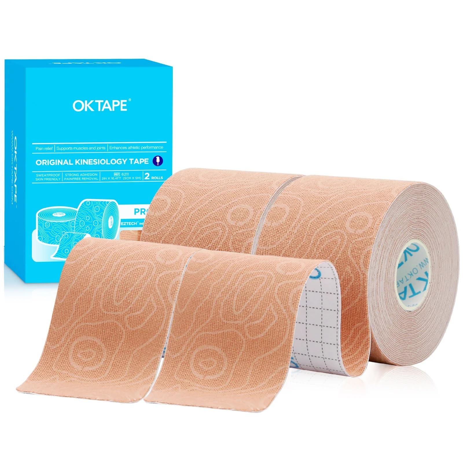 OKTAPE PRO Кинезиологическая лента 50 мм шириной x 5 м Кинезиологическая лента Тейпирование Эластичная спортивная лента с ножницами Поддержка при упражнениях Поддержка мышц Тренировка бежевый
OKTAPE PRO Кинезиологическая лента 50 мм шириной x 5 м Кинезиологическая лента Тейпирование Эластичная спортивная лента с ножницами Поддержка при упражнениях Поддержка мышц Тренировка бежевый