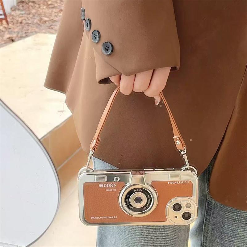 For iPhone 16 Pro Max 15 Plus 14 13 12 11 promax Phone Case 3D Luxury Retro Camera Creative Shell With Hand Rope Cover iPhone 13 коричневий
For iPhone 16 Pro Max 15 Plus 14 13 12 11 promax Phone Case 3D Luxury Retro Camera Creative Shell With Hand Rope Cover iPhone 13 коричневий