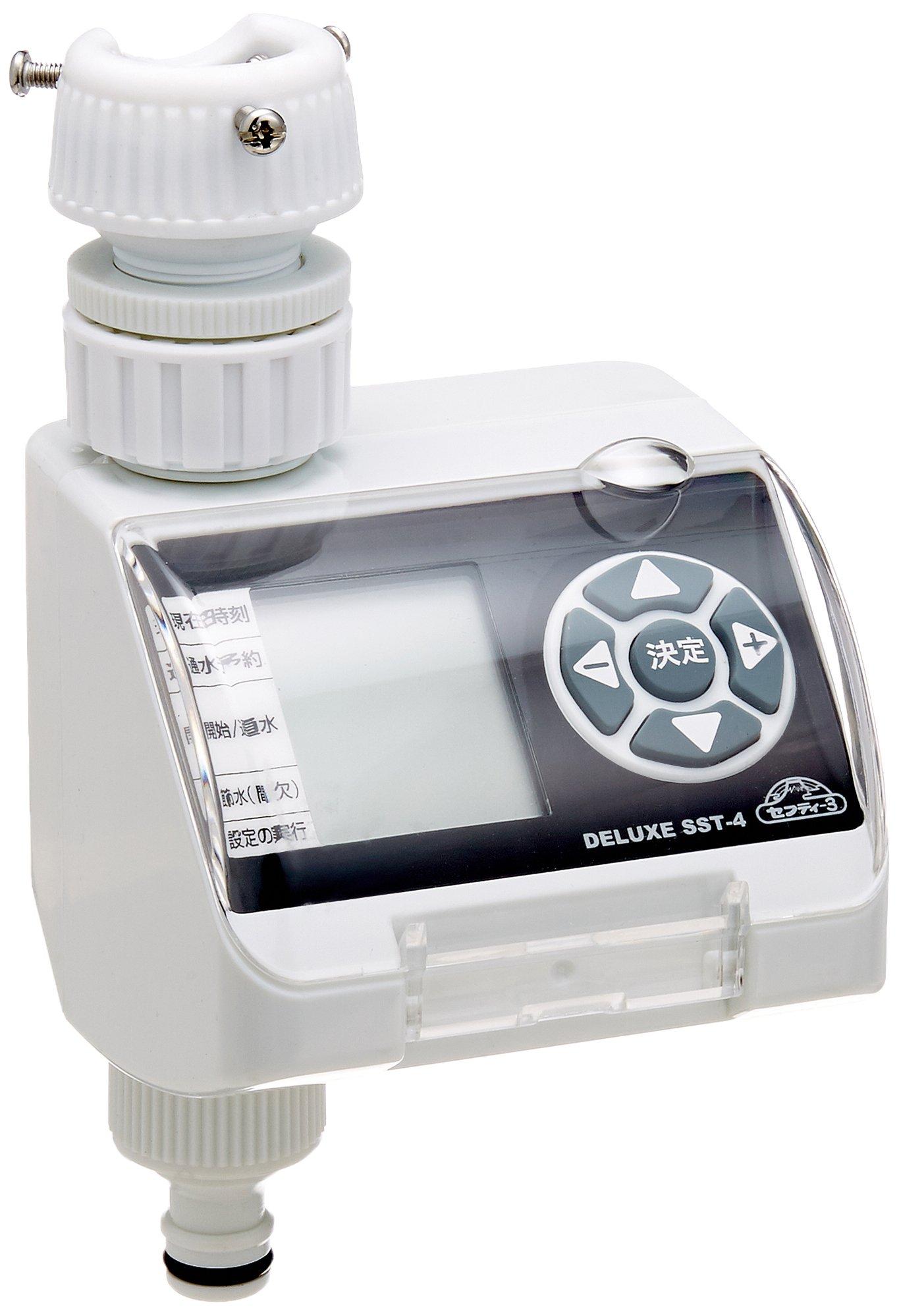 Safety-3 Deluxe Watering Timer, 360 Minutes, Battery Operated, for Lawns, Potted Plants, and Gardens, with Water-Saving Mode, SST-4
Safety-3 Deluxe Watering Timer, 360 Minutes, Battery Operated, for Lawns, Potted Plants, and Gardens, with Water-Saving Mode, SST-4