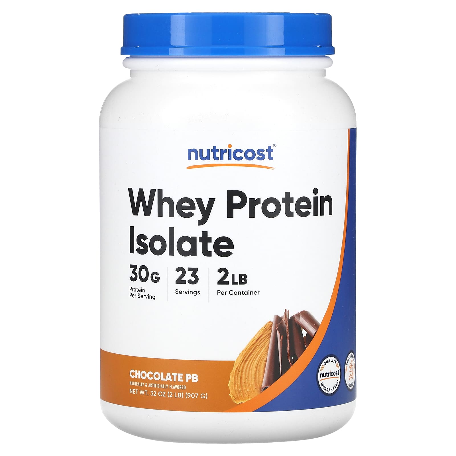 Nutricost, whey protein isolate, chocolate PB, 907g (2lb) 
Nutricost, whey protein isolate, chocolate PB, 907g (2lb)