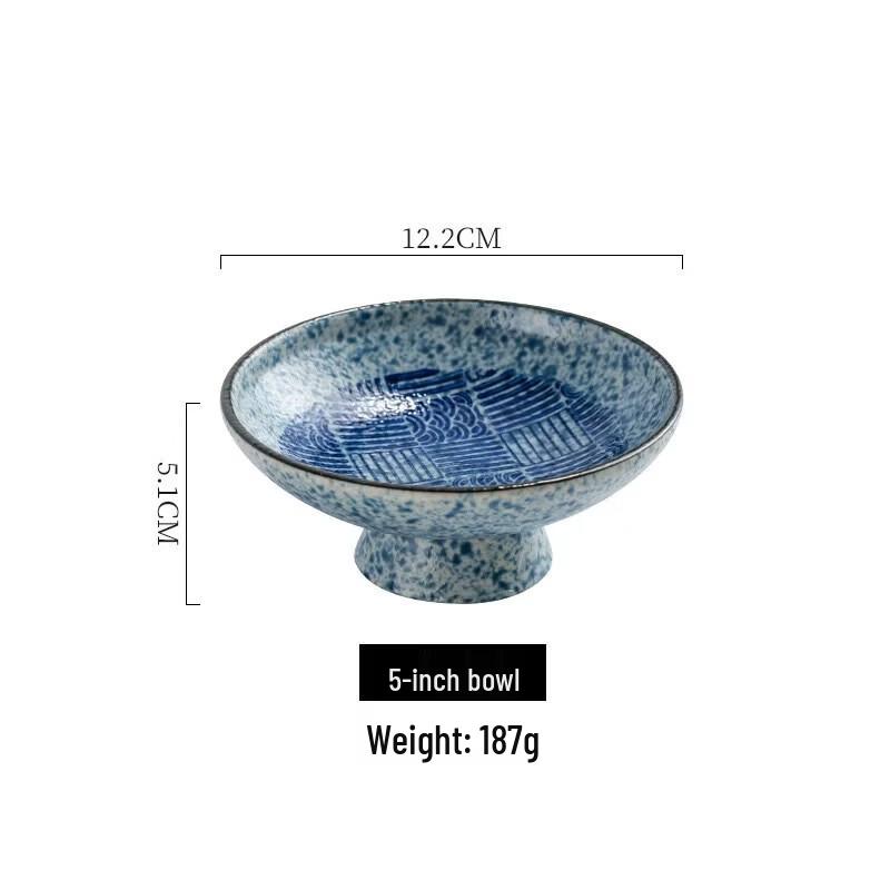 Ru Han 5-inch Blue and White Porcelain High-Foot Divided Snack Plate Set (2-Pack)
Ru Han 5-inch Blue and White Porcelain High-Foot Divided Snack Plate Set (2-Pack)