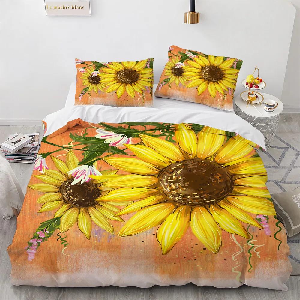 Printed bright colors bedclothes Bed Cover Sets Sunflower with Soft Fabric Duvetcover& Pilowcase Air Expres Home Textile Beding Set quen 100*200cm Single
Printed bright colors bedclothes Bed Cover Sets Sunflower with Soft Fabric Duvetcover& Pilowcase Air Expres Home Textile Beding Set quen 100*200cm Single