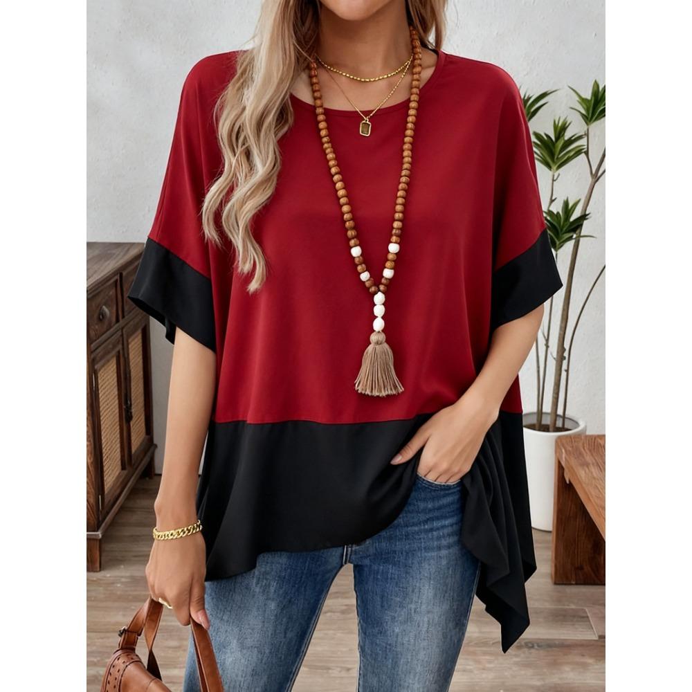 Large-size Summer Loose-fitting Top with Short-sleeved Chiffon Overlay for Women 5XL червоний
Large-size Summer Loose-fitting Top with Short-sleeved Chiffon Overlay for Women 5XL червоний