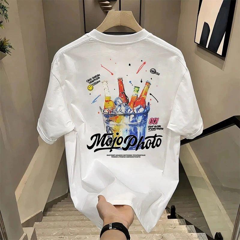 Men s Loose Short-sleeved T-shirt New Printed Beer Versatile Top L белый
Men s Loose Short-sleeved T-shirt New Printed Beer Versatile Top L белый