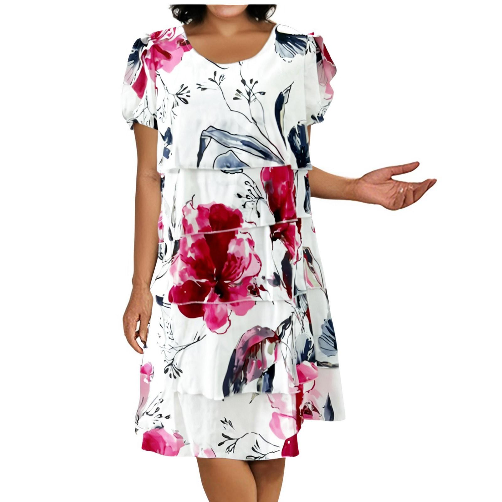 Платье в стиле бохо с короткими рукавами для женщин, повседневное, свободного кроя, летнее, сарафанное, с принтом XL белый
Платье в стиле бохо с короткими рукавами для женщин, повседневное, свободного кроя, летнее, сарафанное, с принтом XL белый