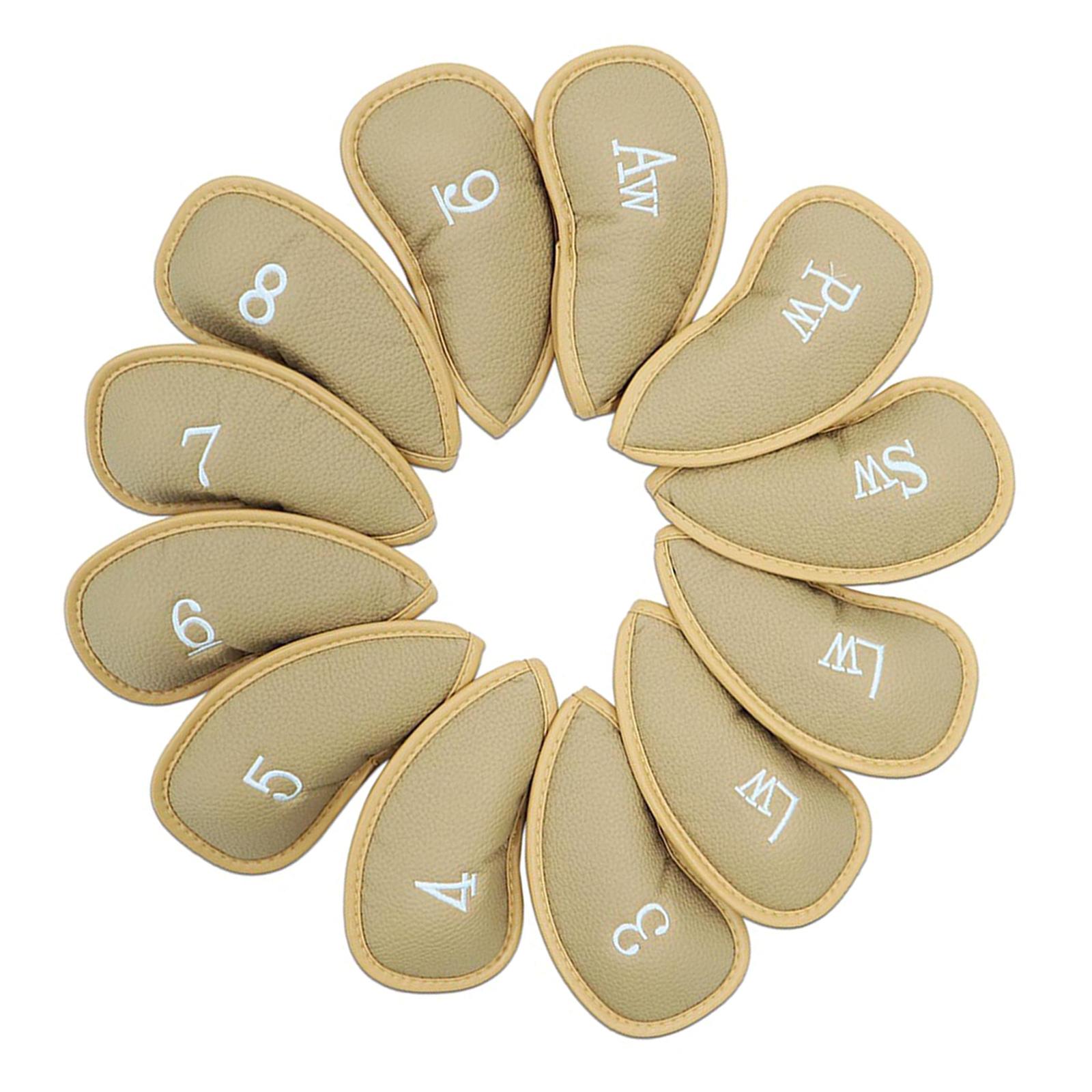 12 шт. Чехлы на головки клюшек для гольфа из ПУ кожи, Защитные чехлы для головок стержней, Водонепроницаемые чехлы для головок, Чехлы для головок железных клюшек для гольфа, Прочные коричневый
12 шт. Чехлы на головки клюшек для гольфа из ПУ кожи, Защитные чехлы для головок стержней, Водонепроницаемые чехлы для головок, Чехлы для головок железных клюшек для гольфа, Прочные коричневый