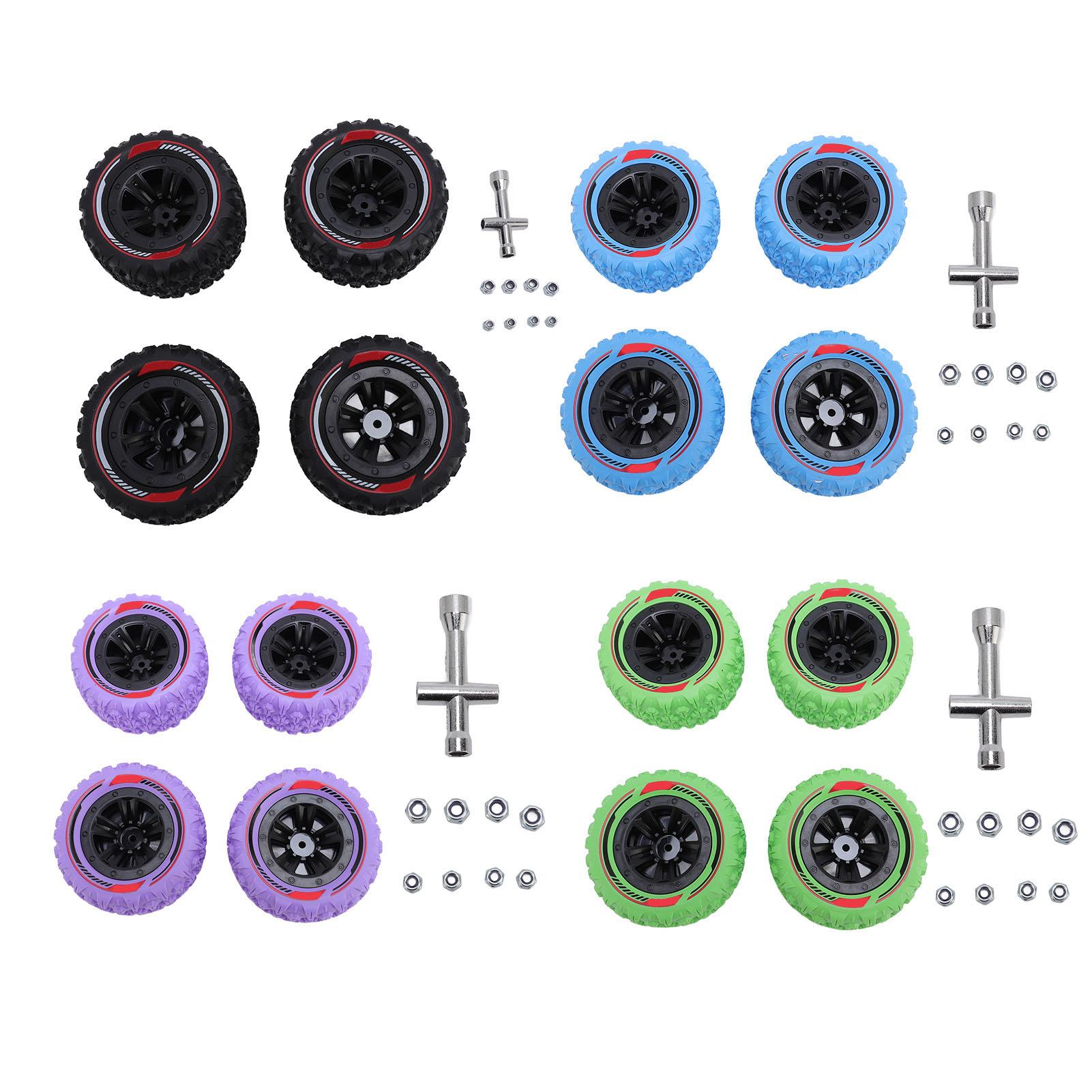 4pcs RC Car Wheels Tires Set with Socket M3 M4 Nut Universal Rubber RC Car Tires for 1/14 1/16 RC Cr Black
4pcs RC Car Wheels Tires Set with Socket M3 M4 Nut Universal Rubber RC Car Tires for 1/14 1/16 RC Cr Black