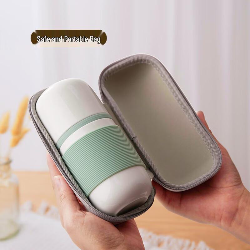 Portable Ceramic Tea Set with Concentric Cups
Portable Ceramic Tea Set with Concentric Cups