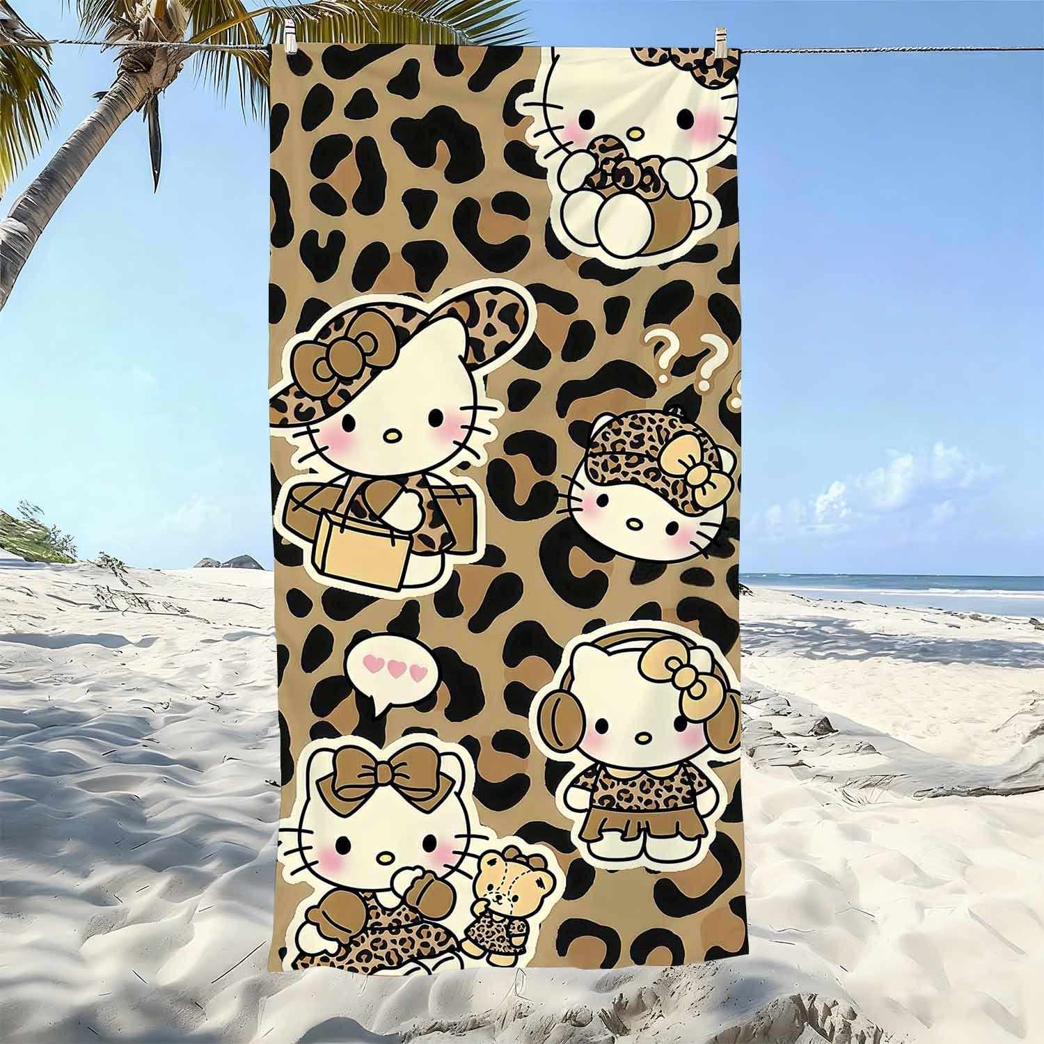 Sanrio Hello Kitty Leopard Print Beach Towel, Flat Print Soft Quick-Dry, Fashion Elegant for Beach Pool Vacation Travel Spa Gym W40*H60(CM)
Sanrio Hello Kitty Leopard Print Beach Towel, Flat Print Soft Quick-Dry, Fashion Elegant for Beach Pool Vacation Travel Spa Gym W40*H60(CM)