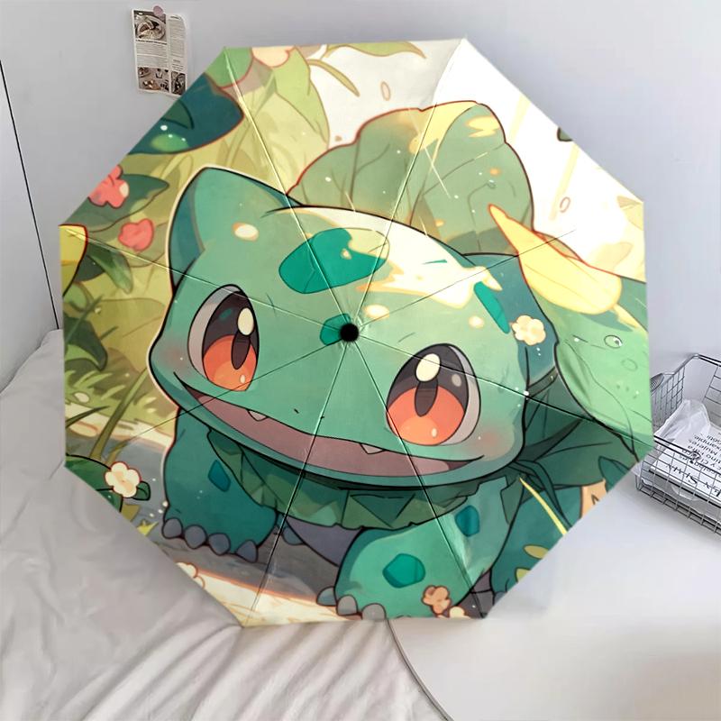 Bulbasaur pattern, automatic folding umbrella, portable and foldable design, 8 ribs, a Christmas or birthday gift.
Bulbasaur pattern, automatic folding umbrella, portable and foldable design, 8 ribs, a Christmas or birthday gift.