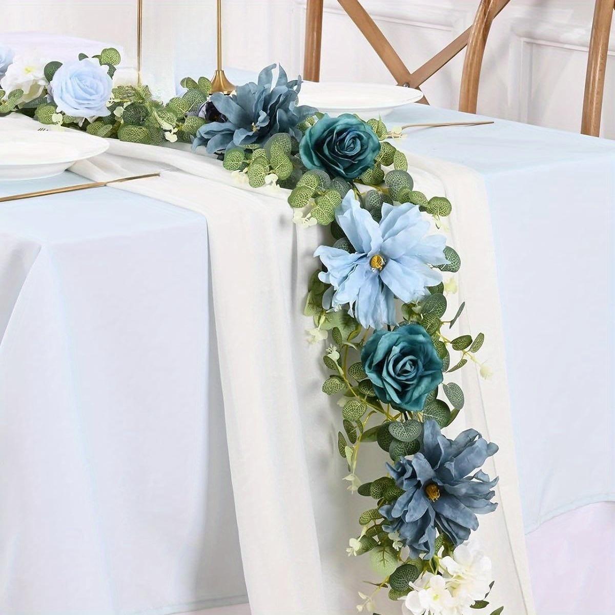 6.56ft Artificial Flower Garland, Blue Dahlia Fake Eucalyptus Vines with Rose Peony Floral Garlands for Wedding Table Centerpieces Decor 1pc синий
6.56ft Artificial Flower Garland, Blue Dahlia Fake Eucalyptus Vines with Rose Peony Floral Garlands for Wedding Table Centerpieces Decor 1pc синий