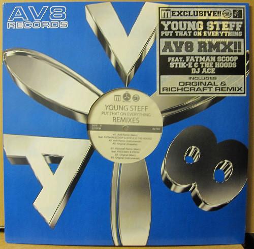 12inch Record YOUNG STEFF - Put That On Everything AV8 RMX AV750 AV8 Records 2007 US Rap & Hip-Hop/R&B Used
12inch Record YOUNG STEFF - Put That On Everything AV8 RMX AV750 AV8 Records 2007 US Rap & Hip-Hop/R&B Used