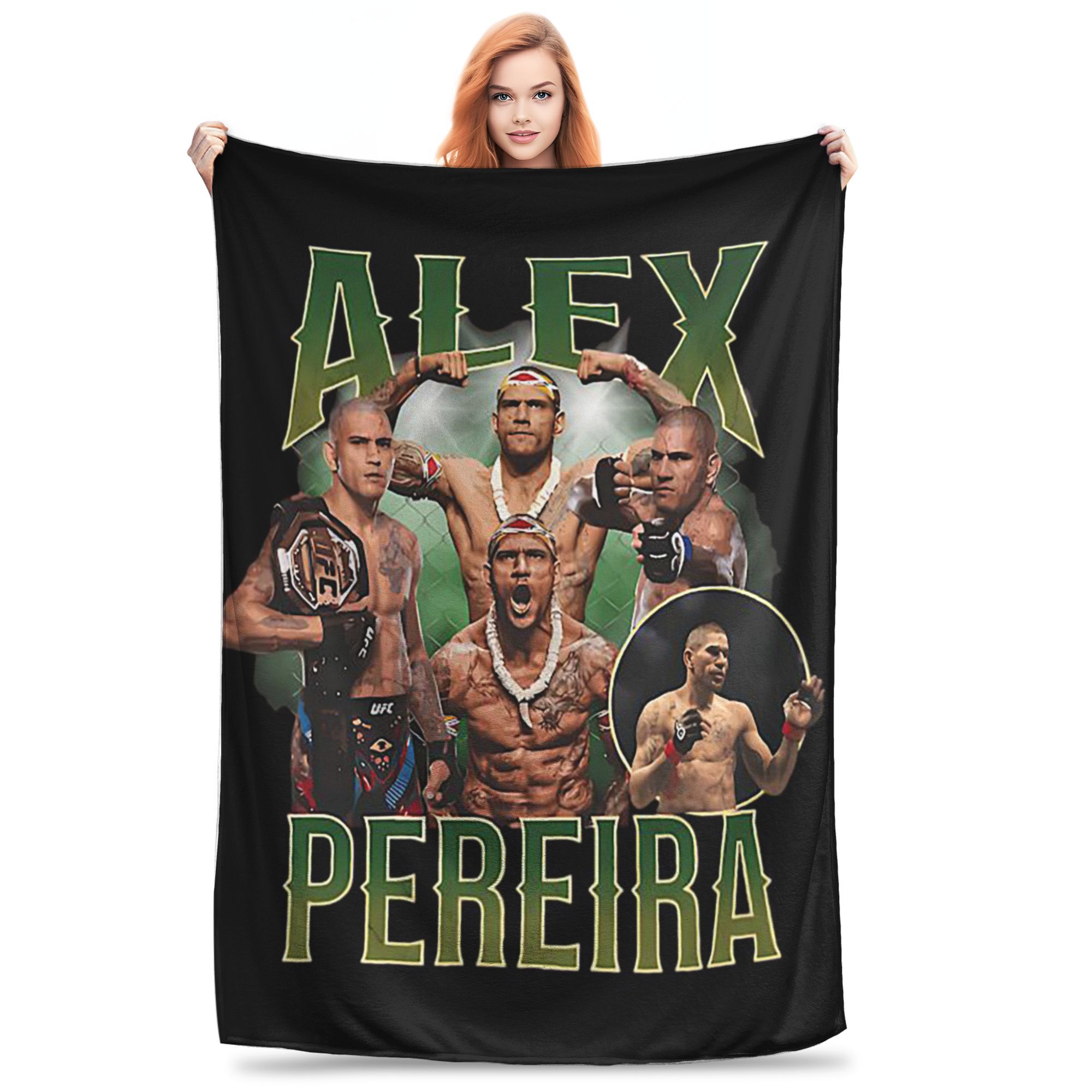 Flannel Throw Blanket Alex Pereira Bootleg Fighter Boxing Warm Plush Blankets Soft Bedding for Bed Living room Home Travel Couch 80x120cm
Flannel Throw Blanket Alex Pereira Bootleg Fighter Boxing Warm Plush Blankets Soft Bedding for Bed Living room Home Travel Couch 80x120cm