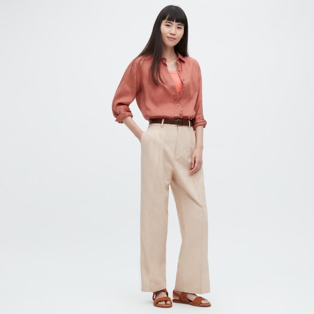 UNIQLO JAPAN Широкие брюки из смесовой льняной ткани со складками стандартной длины 6769см можно подшить
UNIQLO JAPAN Широкие брюки из смесовой льняной ткани со складками стандартной длины 6769см можно подшить