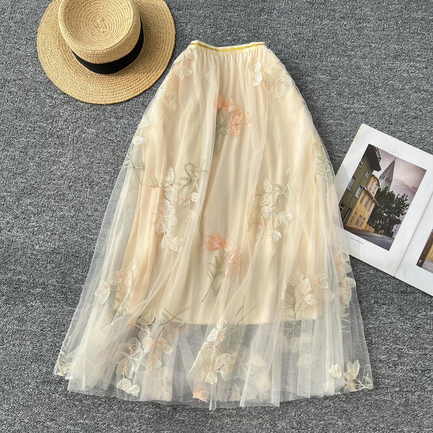 Летняя женская элегантная юбка в стиле бохо с сетчатой вышивкой и высокой талией One Size абрикосовый
Летняя женская элегантная юбка в стиле бохо с сетчатой вышивкой и высокой талией One Size абрикосовый