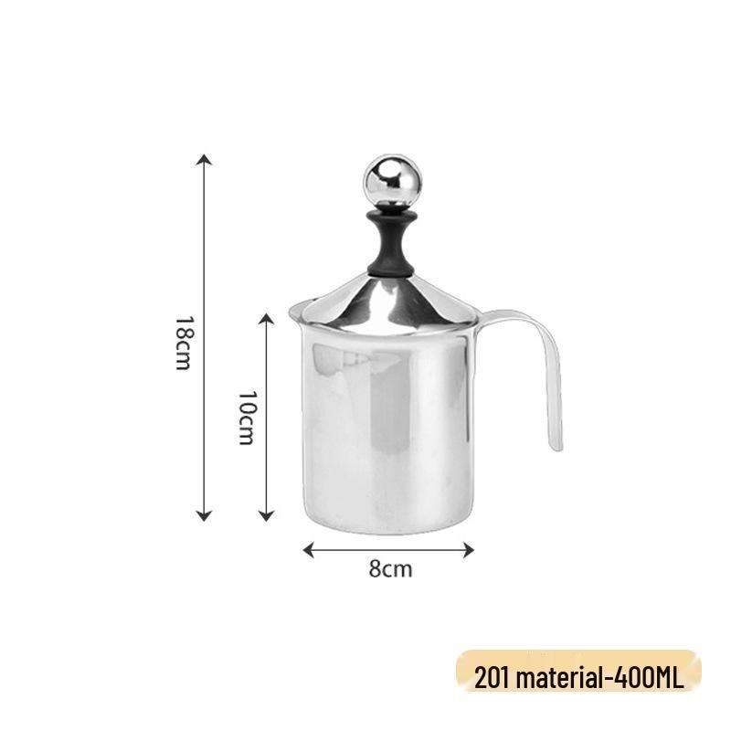 Thickened 304 Stainless Steel Double-Layer Milk Frother (400/800ml) Non-Magnetic Manual Beater
Thickened 304 Stainless Steel Double-Layer Milk Frother (400/800ml) Non-Magnetic Manual Beater