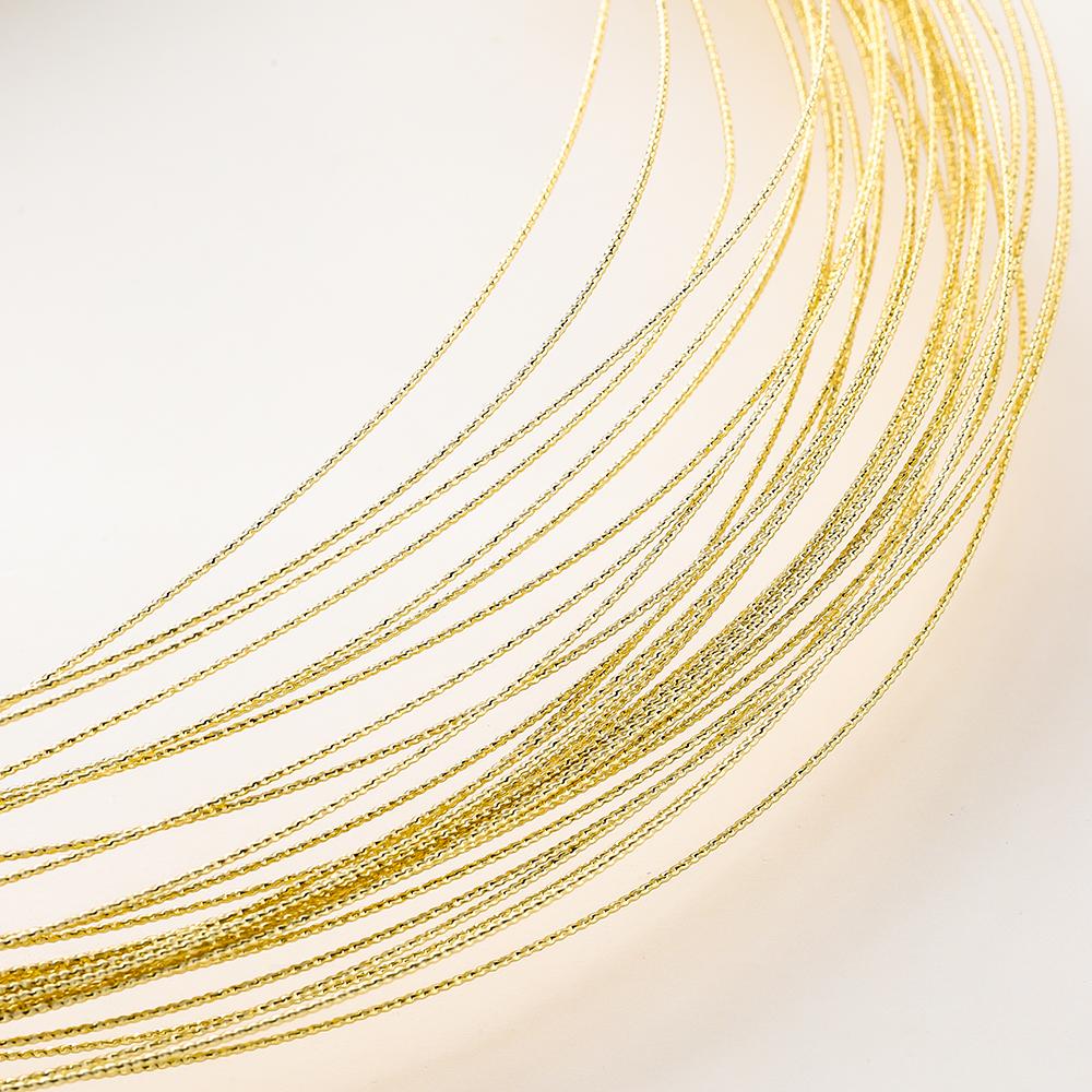2 Meters/roll 14K Gold Plated Pattern Metal Copper beading Wire Earing Bracelet Pendant Threads For DIY Jewelry Making Findings 0.5mm x 2Meters
2 Meters/roll 14K Gold Plated Pattern Metal Copper beading Wire Earing Bracelet Pendant Threads For DIY Jewelry Making Findings 0.5mm x 2Meters