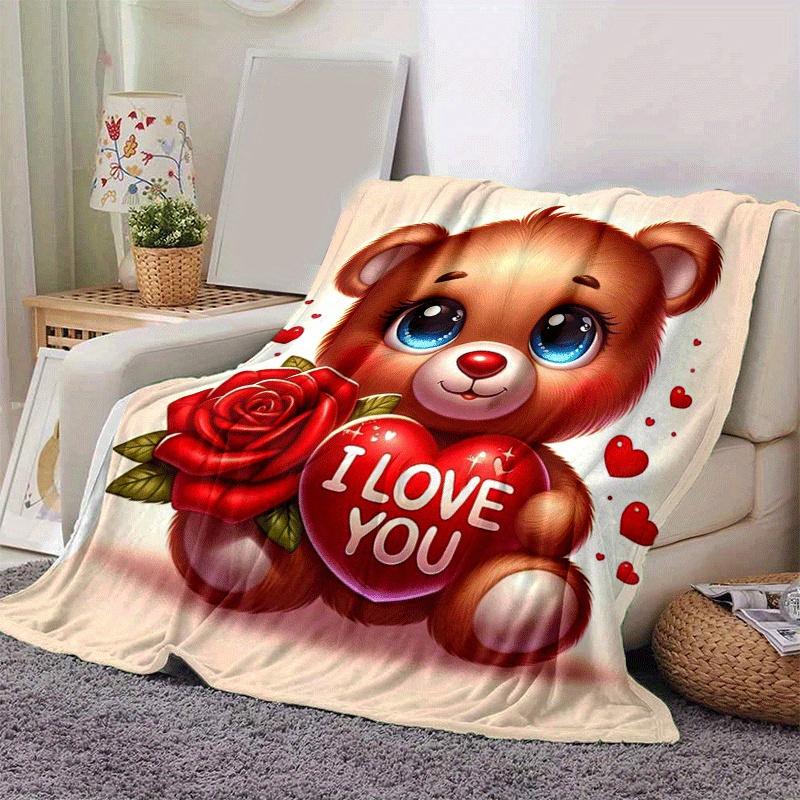 1pc Bear Printing Lightweight Flannel Blanket, Comfortable and Warm Blanket, for Camping Sofa Bed and Couch Office, in All Seasons 130cmx150cm
1pc Bear Printing Lightweight Flannel Blanket, Comfortable and Warm Blanket, for Camping Sofa Bed and Couch Office, in All Seasons 130cmx150cm
