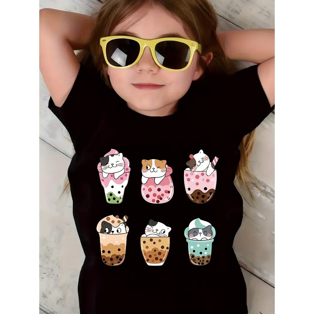Cute T-shirt for girls in summer short sleeved girls clothes, cartoon children s fashionable girls top 140
Cute T-shirt for girls in summer short sleeved girls clothes, cartoon children s fashionable girls top 140