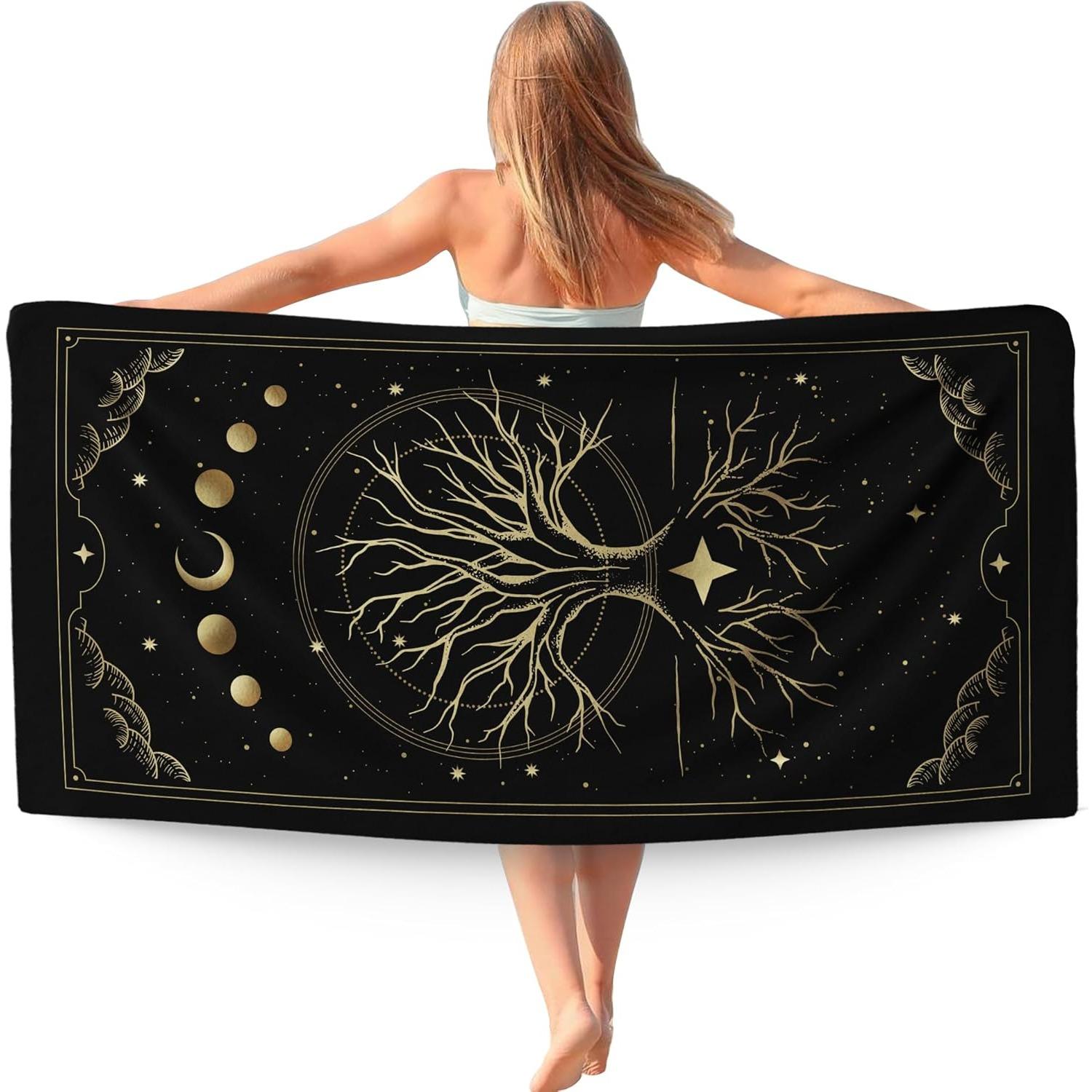 Boho Celestial Moon Phase Beach Towel,Magical Tarot Tree Astrology Beach Towels Oversized Gifts for Women, Boho Quick Dry Travel W30*H60(CM)
Boho Celestial Moon Phase Beach Towel,Magical Tarot Tree Astrology Beach Towels Oversized Gifts for Women, Boho Quick Dry Travel W30*H60(CM)