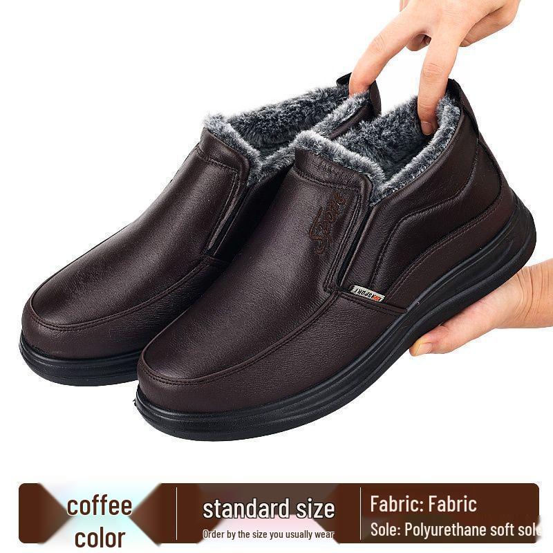 Зимние кожаные теплые хлопковые сноубутсы для среднего и пожилого возраста - Нескользящие, с шерстяной подкладкой, утепленные бархатом кроссовки для пап. Default Item
Зимние кожаные теплые хлопковые сноубутсы для среднего и пожилого возраста - Нескользящие, с шерстяной подкладкой, утепленные бархатом кроссовки для пап. Default Item