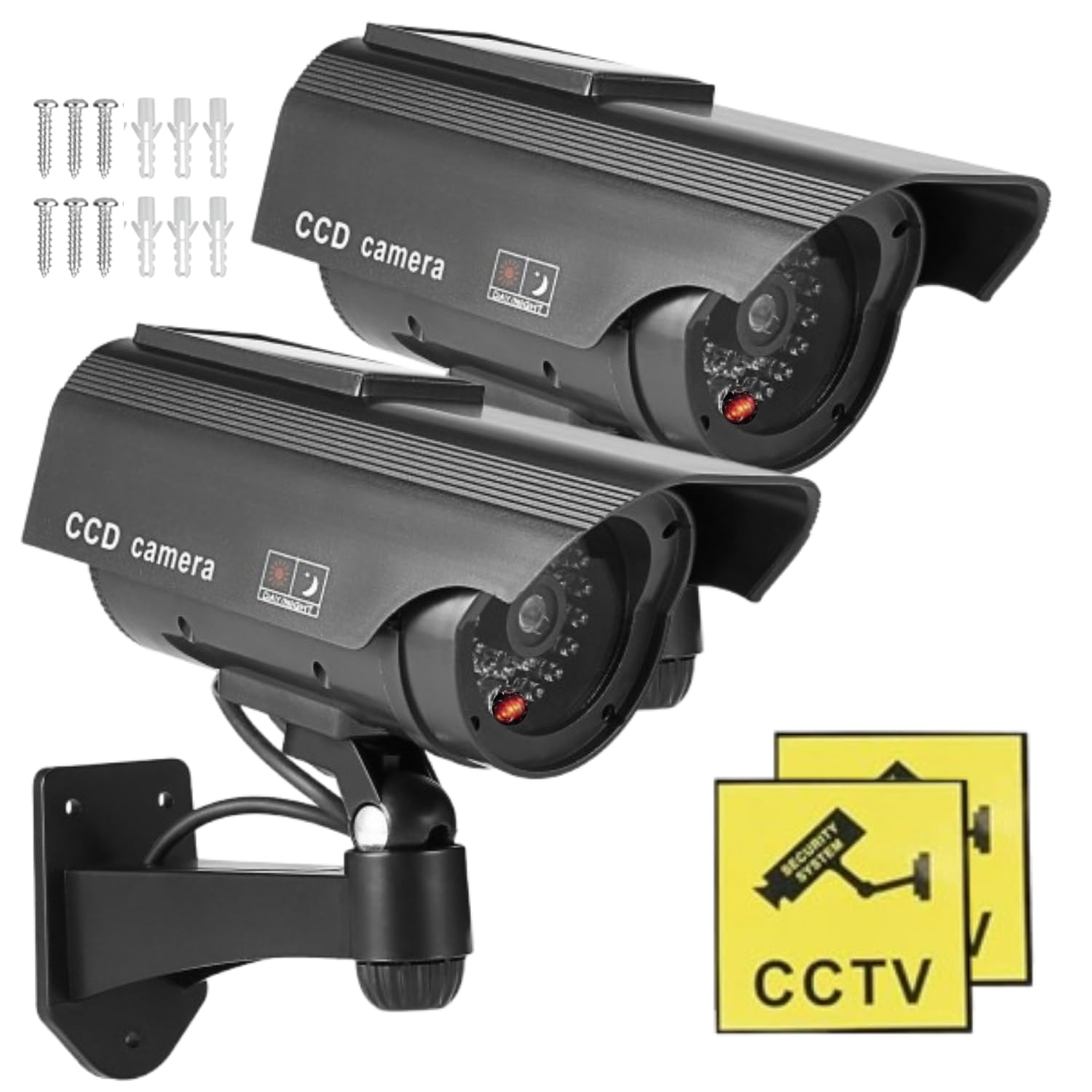 KeiSquare Dummy Fake Solar Security Red LED Flashing Surveillance Battery Set of 2 Camera, Camera, Powered, Camera, Constantly, Waterproof, Outdoor,
KeiSquare Dummy Fake Solar Security Red LED Flashing Surveillance Battery Set of 2 Camera, Camera, Powered, Camera, Constantly, Waterproof, Outdoor,
