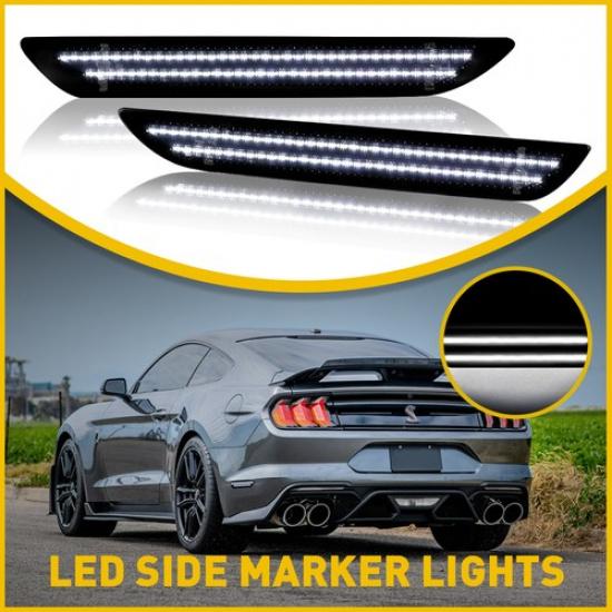 Pair LED Smoked Rear White Lens Bumper Lights Marker Side Fit 15-22 Ford Mustang
Pair LED Smoked Rear White Lens Bumper Lights Marker Side Fit 15-22 Ford Mustang