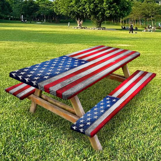 Набір чохлів для столу для пікніка Американський прапор Облягаючий чохол для столу з 2 чохлами для лавок Водонепроникна Вітрозахисна Скатертина з Еластичними Краями для Кемпінгу на Відкритому Повітрі A
Набір чохлів для столу для пікніка Американський прапор Облягаючий чохол для столу з 2 чохлами для лавок Водонепроникна Вітрозахисна Скатертина з Еластичними Краями для Кемпінгу на Відкритому Повітрі A