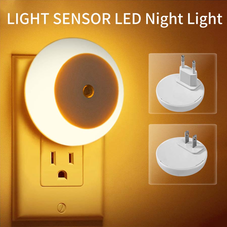 LED Night Light Smart Night Sensor Round Plug in Wall Night Lamp Home Bathroom Kitchen Hallway Staireway Bedroom Nightlight
LED Night Light Smart Night Sensor Round Plug in Wall Night Lamp Home Bathroom Kitchen Hallway Staireway Bedroom Nightlight