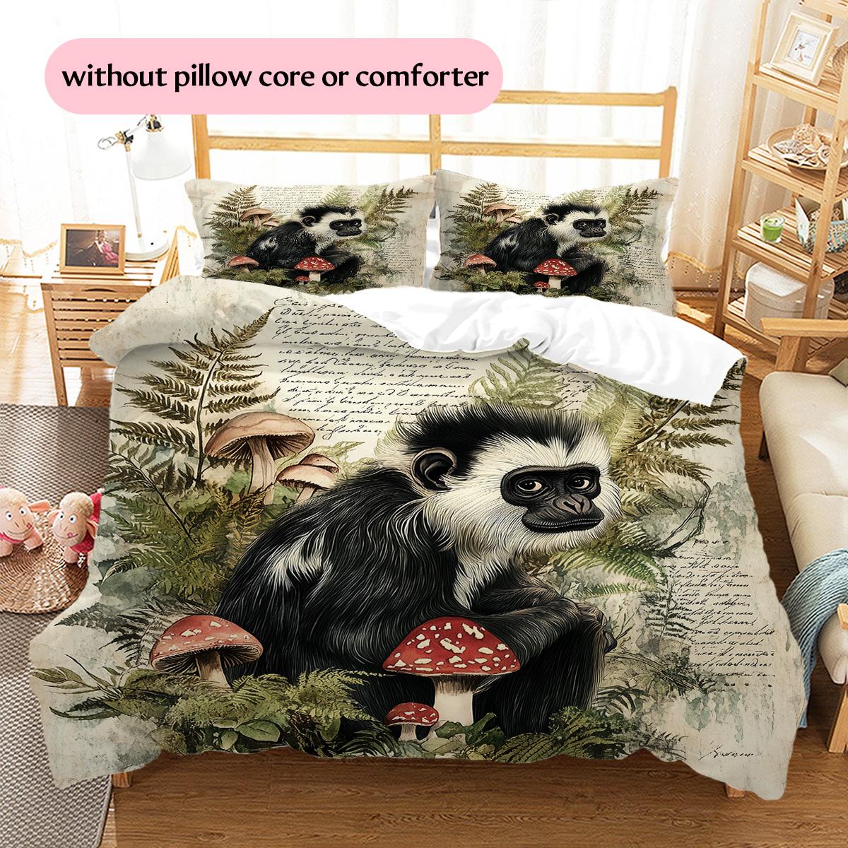 Forest Mushroom Animals Pattern Bedding Quilt Set Home Decoration Gift (1 * duvet cover + 2 * pillowcase without core) 135x200cm
Forest Mushroom Animals Pattern Bedding Quilt Set Home Decoration Gift (1 * duvet cover + 2 * pillowcase without core) 135x200cm
