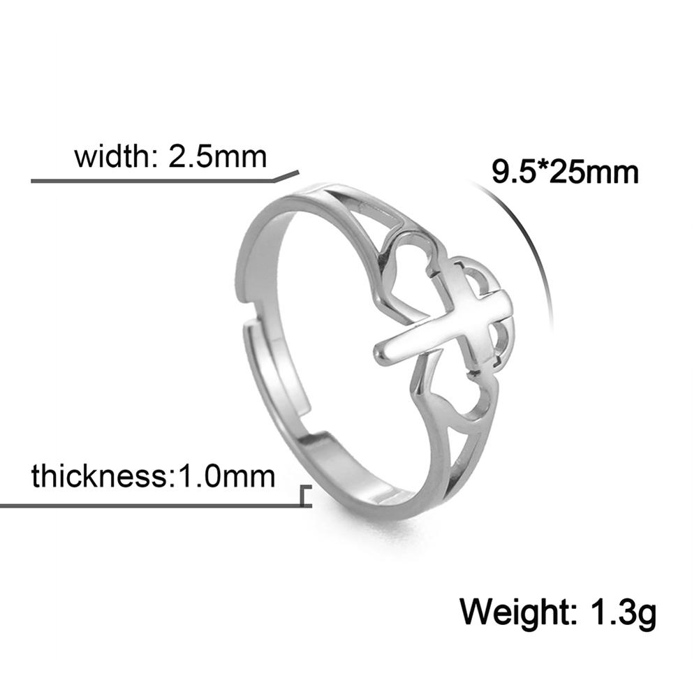 Teamer Cross Jesus Stainless Steel Open Adjustable Ring for Women Men Christian Religious Amulet Jewelry Gift for Family Friend
Teamer Cross Jesus Stainless Steel Open Adjustable Ring for Women Men Christian Religious Amulet Jewelry Gift for Family Friend