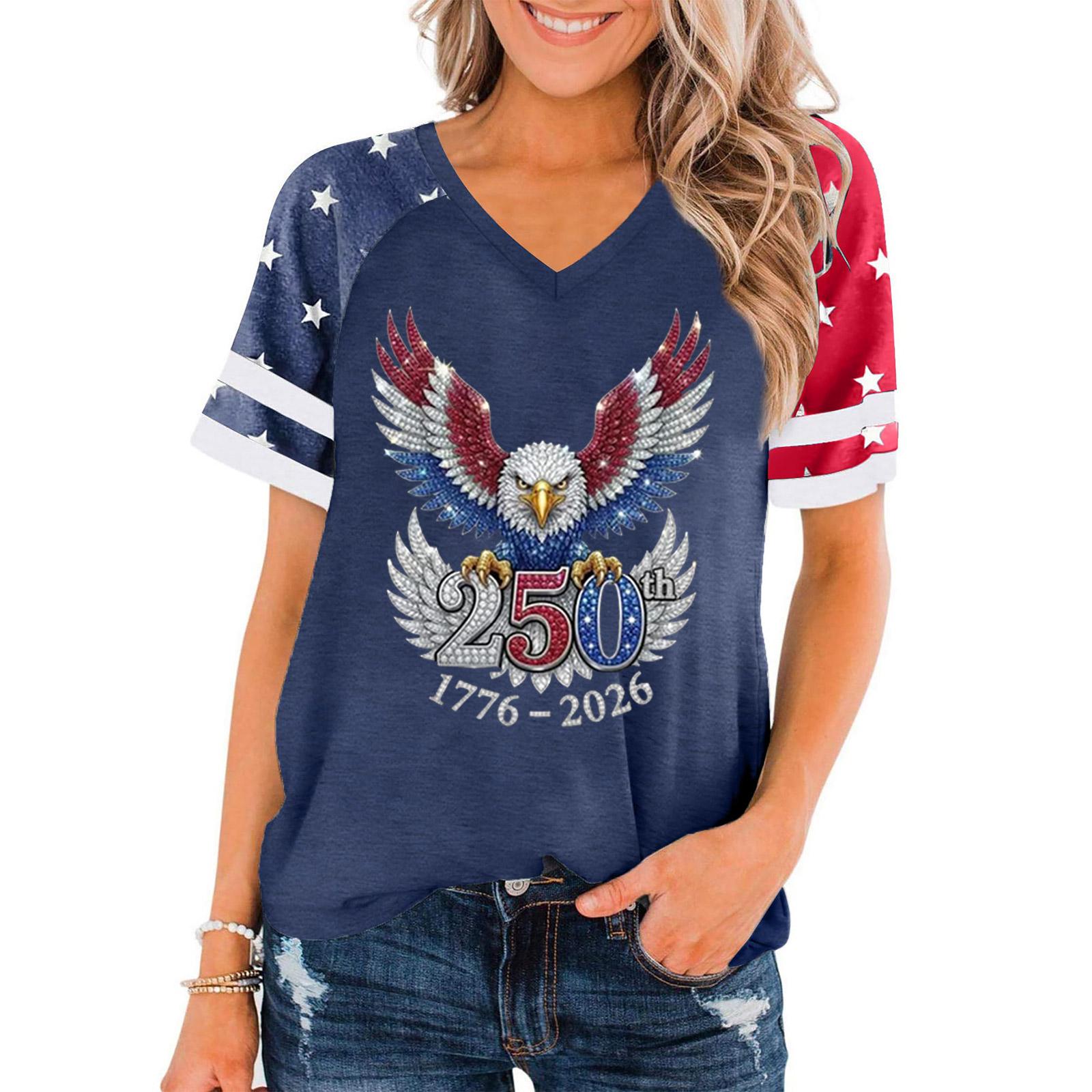 Women Casual V Neck Short Sleeve Pullover T Shirt Independence Day Graphic Top Soft Lightweight Fabric Comfortable Fit S Темно-синій
Women Casual V Neck Short Sleeve Pullover T Shirt Independence Day Graphic Top Soft Lightweight Fabric Comfortable Fit S Темно-синій