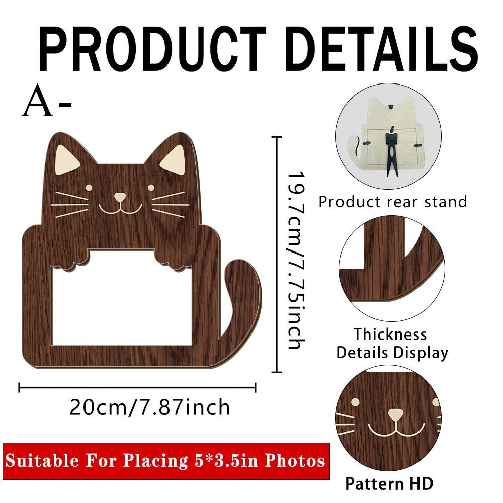 Creative Wooden Photo Album Frame Animal Shapes Cartoon Poster Frame Cute Pet Photo Frame Office Decor
Creative Wooden Photo Album Frame Animal Shapes Cartoon Poster Frame Cute Pet Photo Frame Office Decor