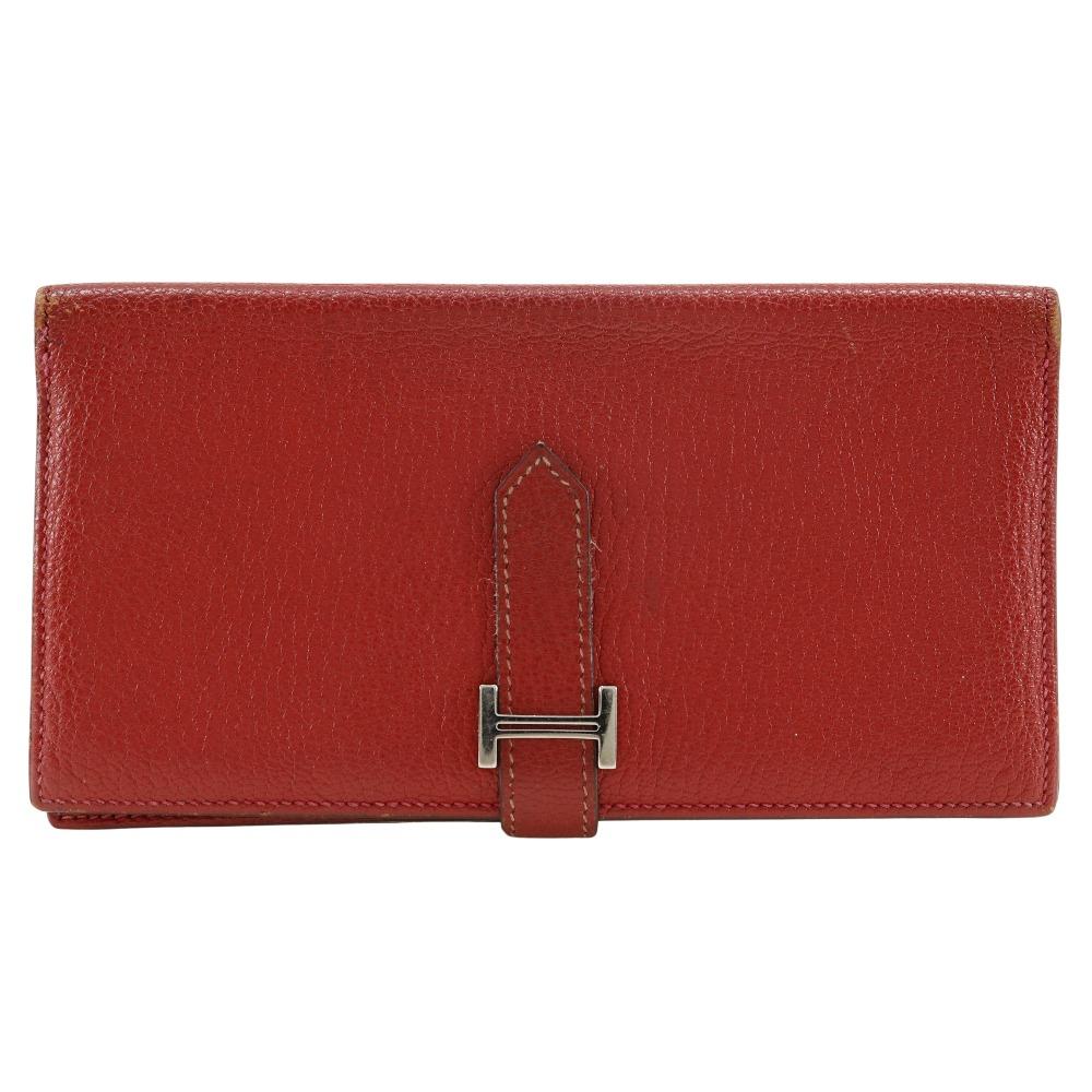 HERMES Beansufla Bi-Fold Wallet Red Women Used
HERMES Beansufla Bi-Fold Wallet Red Women Used