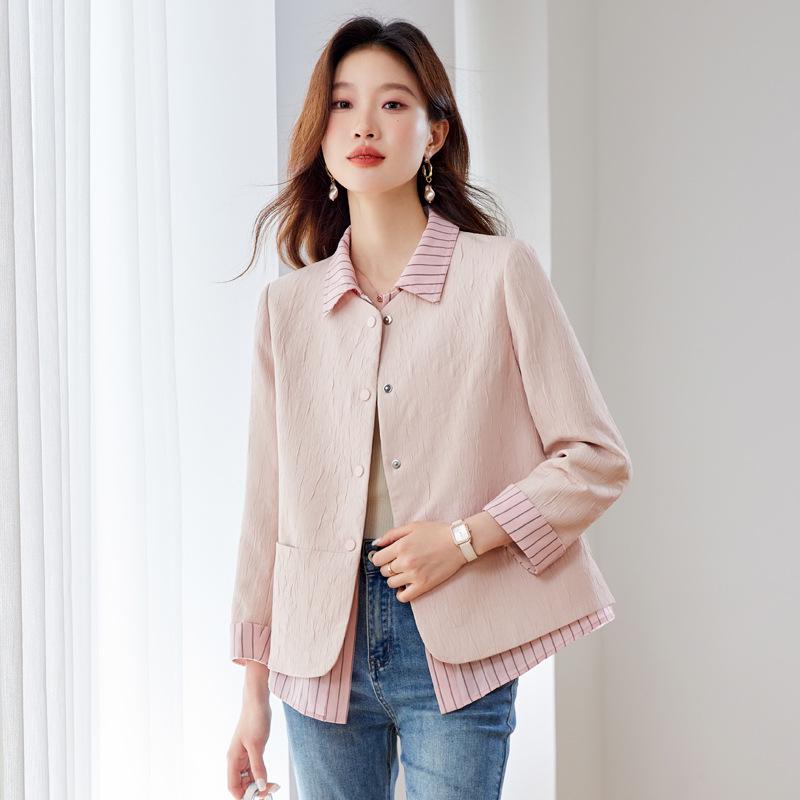 Spring 2025 Women s Vertical Stripe Long Sleeve Patchwork Shirt Collar Cardigan - Two-Piece Look M 45-55 kg розовый
Spring 2025 Women s Vertical Stripe Long Sleeve Patchwork Shirt Collar Cardigan - Two-Piece Look M 45-55 kg розовый