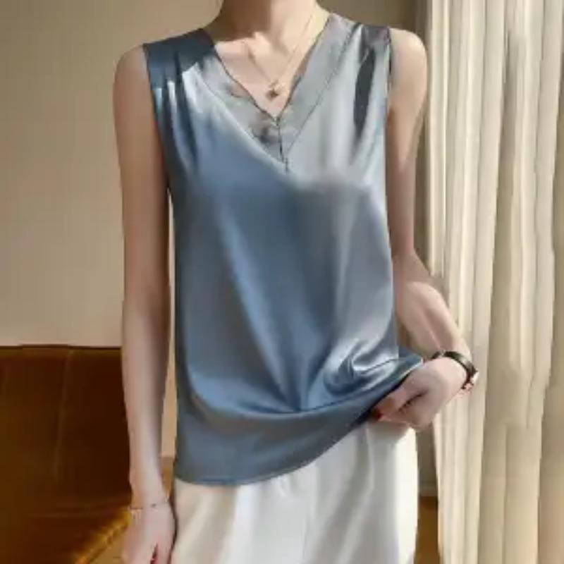 Women s White Satin Tank Top V-Neck Mesh Trim Sleeveless Casual Slim Fit Camisole S
Women s White Satin Tank Top V-Neck Mesh Trim Sleeveless Casual Slim Fit Camisole S