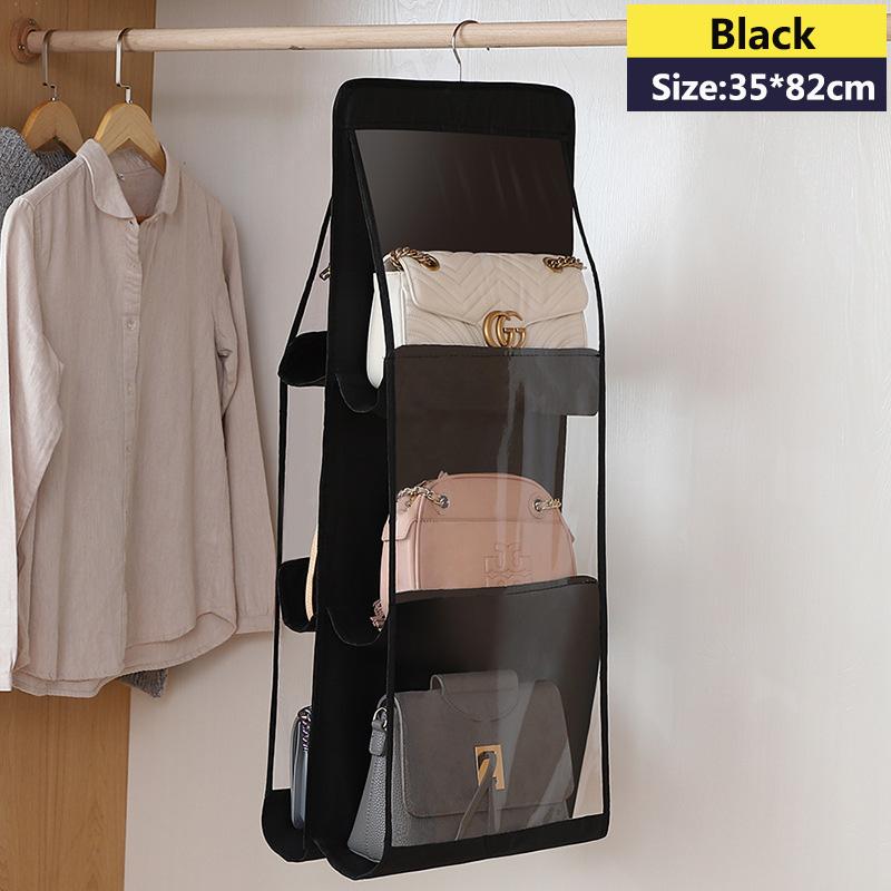 6 Pocket For Wardrobe Closet Transparent Storage Bag Hanging Handbag Organizer Door Wall Clear Sundry Shoe Bag with Hanger Pouch 6-10 Cells чорний
6 Pocket For Wardrobe Closet Transparent Storage Bag Hanging Handbag Organizer Door Wall Clear Sundry Shoe Bag with Hanger Pouch 6-10 Cells чорний